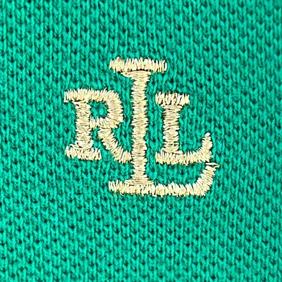 Vintage Lauren Ralph Lauren Women’s Polo Shirt, Kelly Green | L - Picture 6 of 10